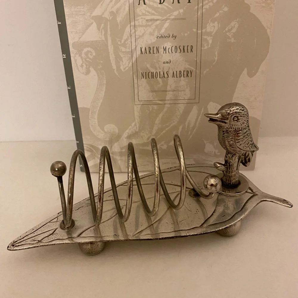 Silver Tone Bird Letter Holder